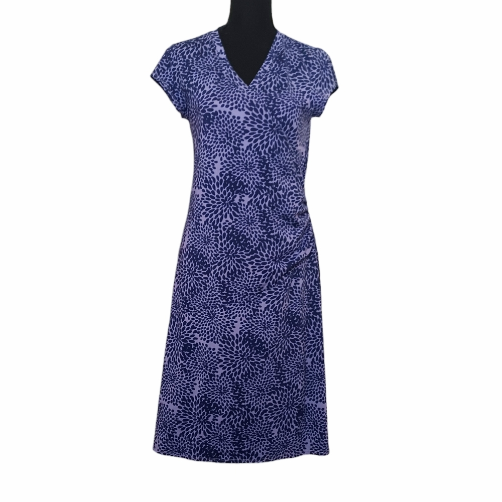 Athleta Nectar Active Purple Faux Wrap Stretch Dress Women's Sz Small/6